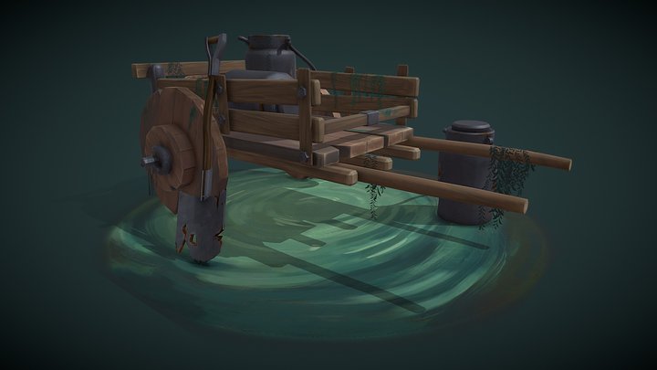 [Student Work] Wood cart under the rain 3D Model