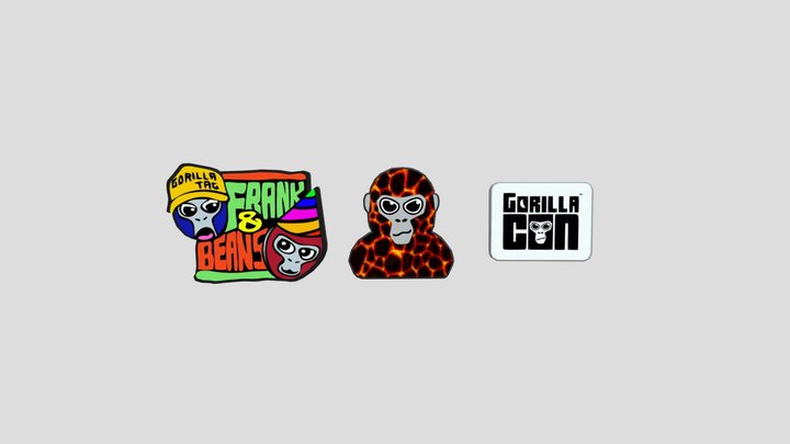 GorillaCon Pins – Kostenloses 3D-Modell STL