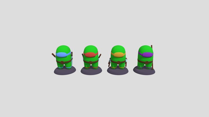 Among Us TMNT 3D Model