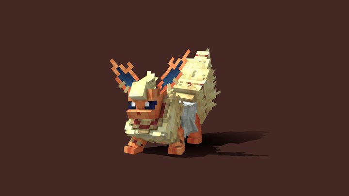 Flareon Anubis Cobblemon 3D Model