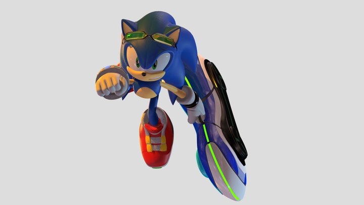 Sonic Riders Zero Gravity: Sonic falling remake 3D Model