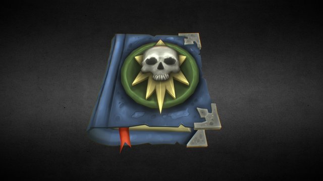 Book Sorcerer Hand Painted 3D Model