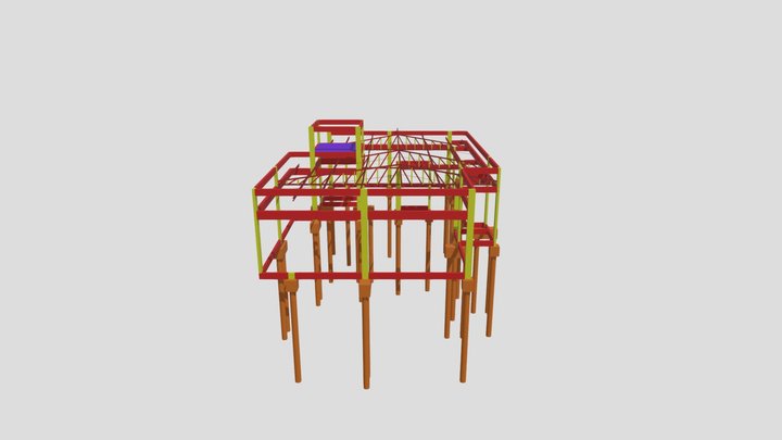 Projeto Estrutural Salas Comerciais 3D Model