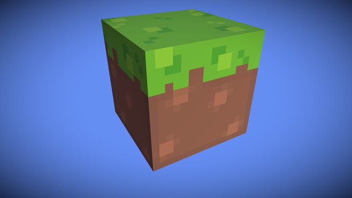 Minecraft Grass 3D Model