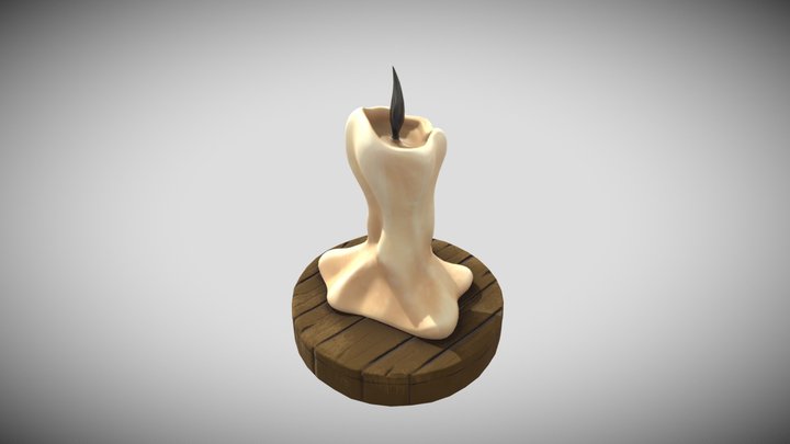 Candle Stylized 3D Model