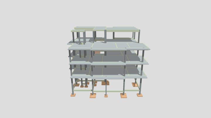 Estrutural Edifico Jacui 3D Model