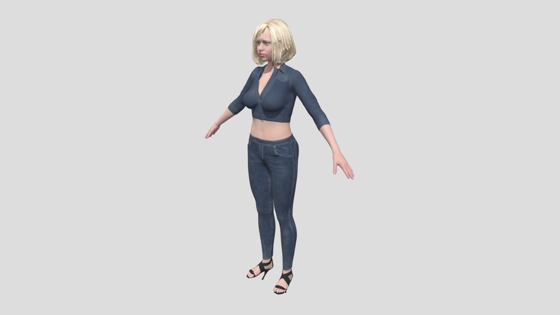 Halena Female 3 d character - Download Free 3D model by Mesh Artech ...