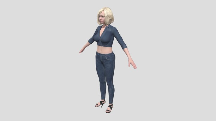 Halena Female 3 d character 3D Model