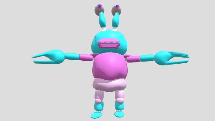 Moody Animatronic Carla The Crab Body 3D Model