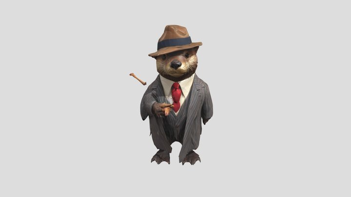 El bobrito gangsterito (Gangster_ Beaver) 3D Model