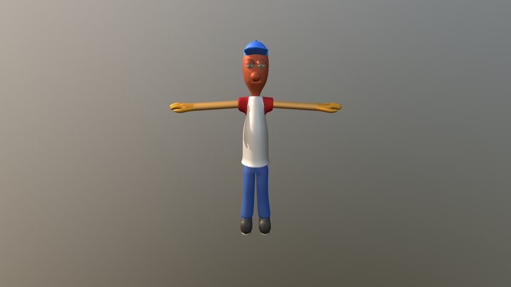 Cerillo pose en T 3D Model