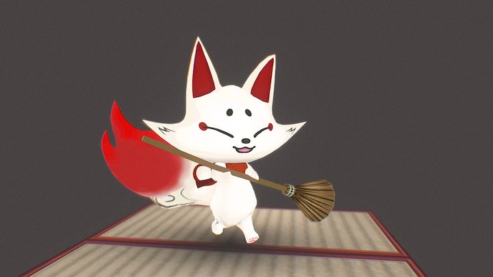Inari Fox Mimi 3D Model