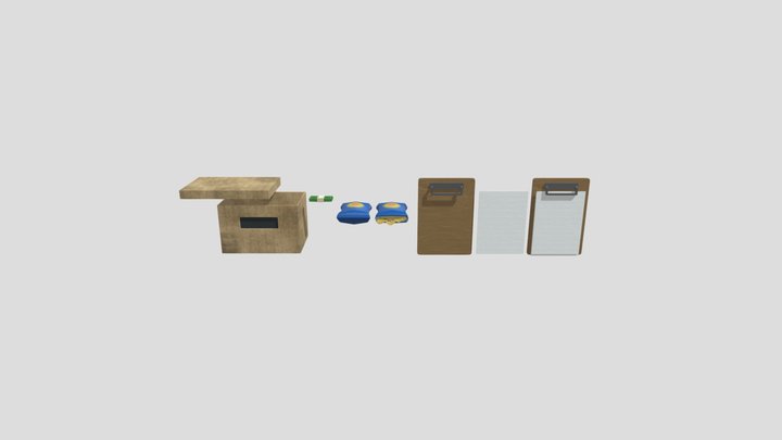 Office Stuff 3D Model