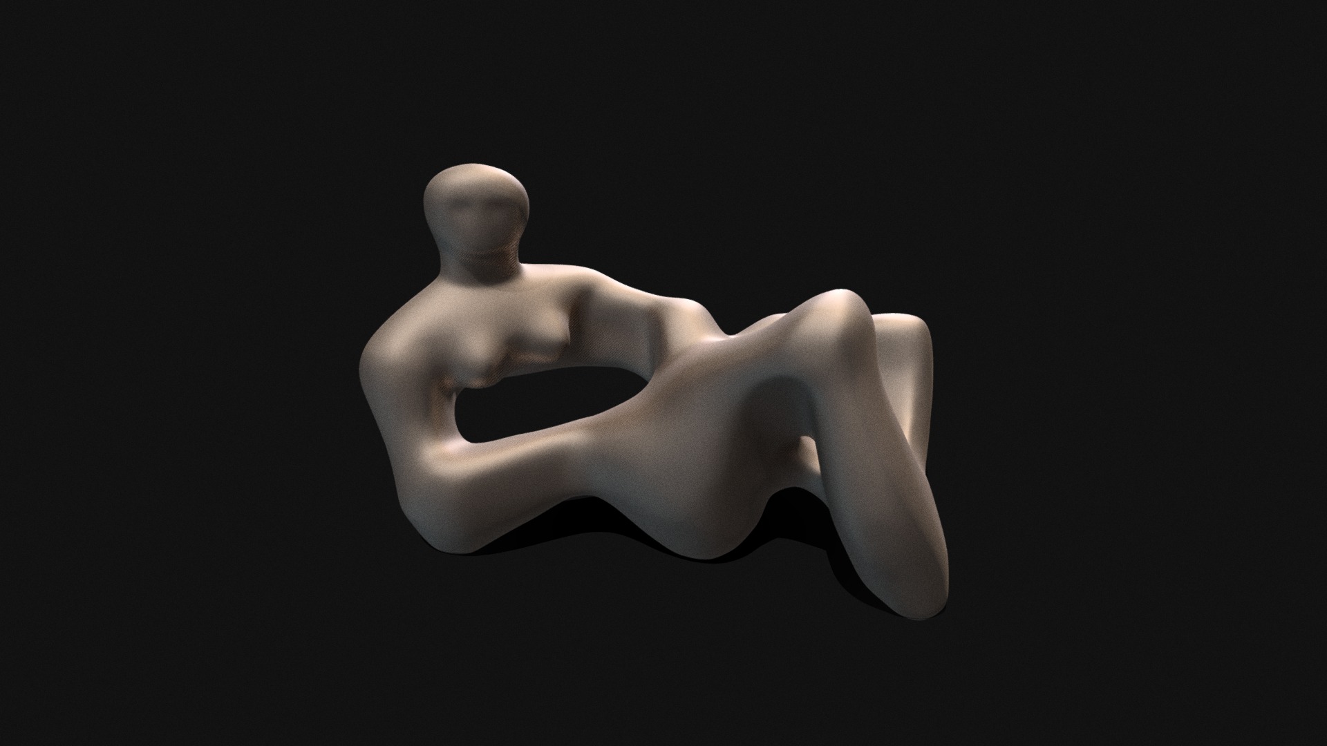 3D model Reclined Henry Moore 3D printable - This is a 3D model of the Reclined Henry Moore 3D printable. The 3D model is about a pair of hands holding a ball.