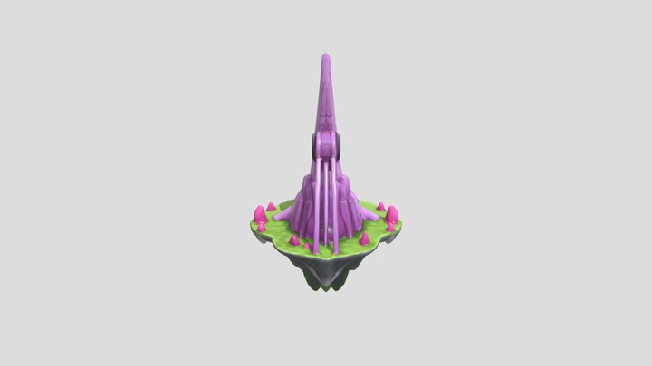 Floating mystical island 3D Model