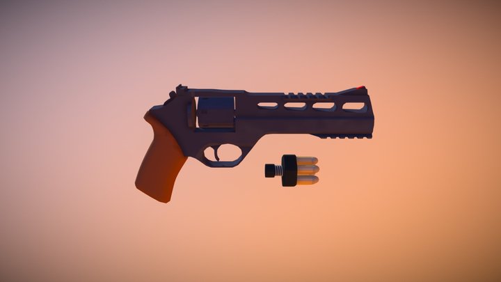 Low-poly Chiappa Rhino 60DS 3D Model