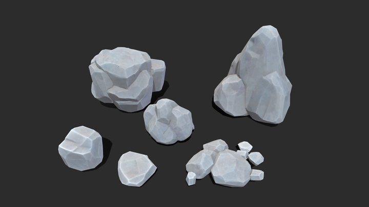 Stylized Rocks and Cliffs Pack - Game Ready 3D Model