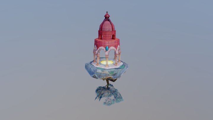 Diorama - Floating Temple 3D Model