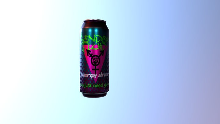 Gender Fluid Energy Drink, Can Challenge 3D Model