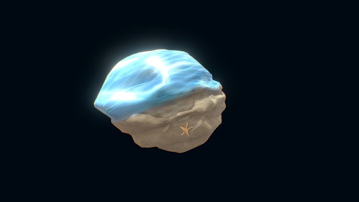 Starfish Moonlight | Rock (glow) 3D Model