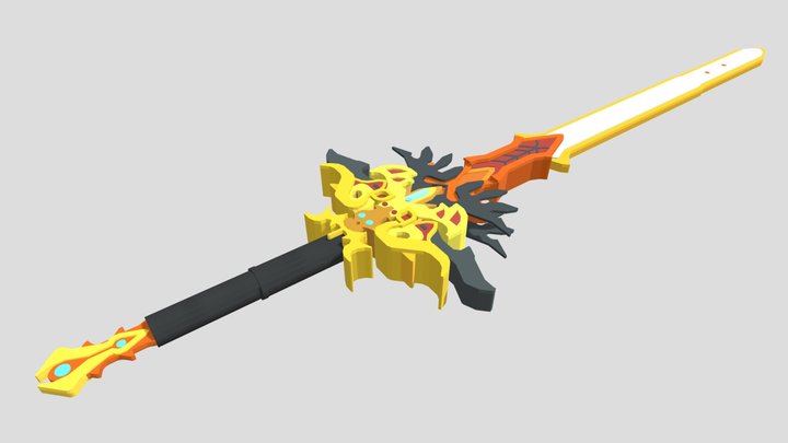 Minecraft Golden Giant Sword 3D Model