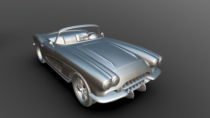 Chevrolet Corvette C1 Ready to Print STL Files 3D Model