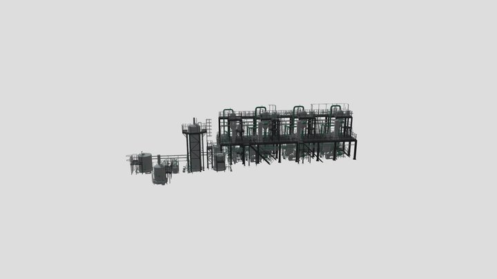 Узел выпаривания концентрата обратного осмоса 3D Model