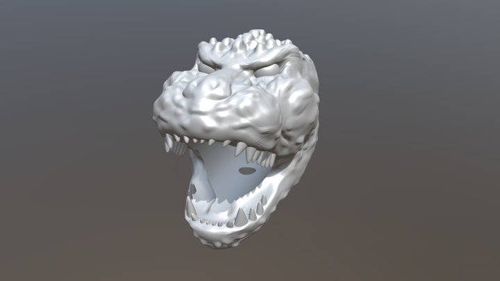 Godzilla Head V2 3D Model