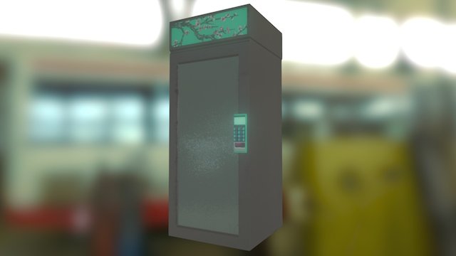 Vaporwave / Cyberpunk Vending Machine 3D Model