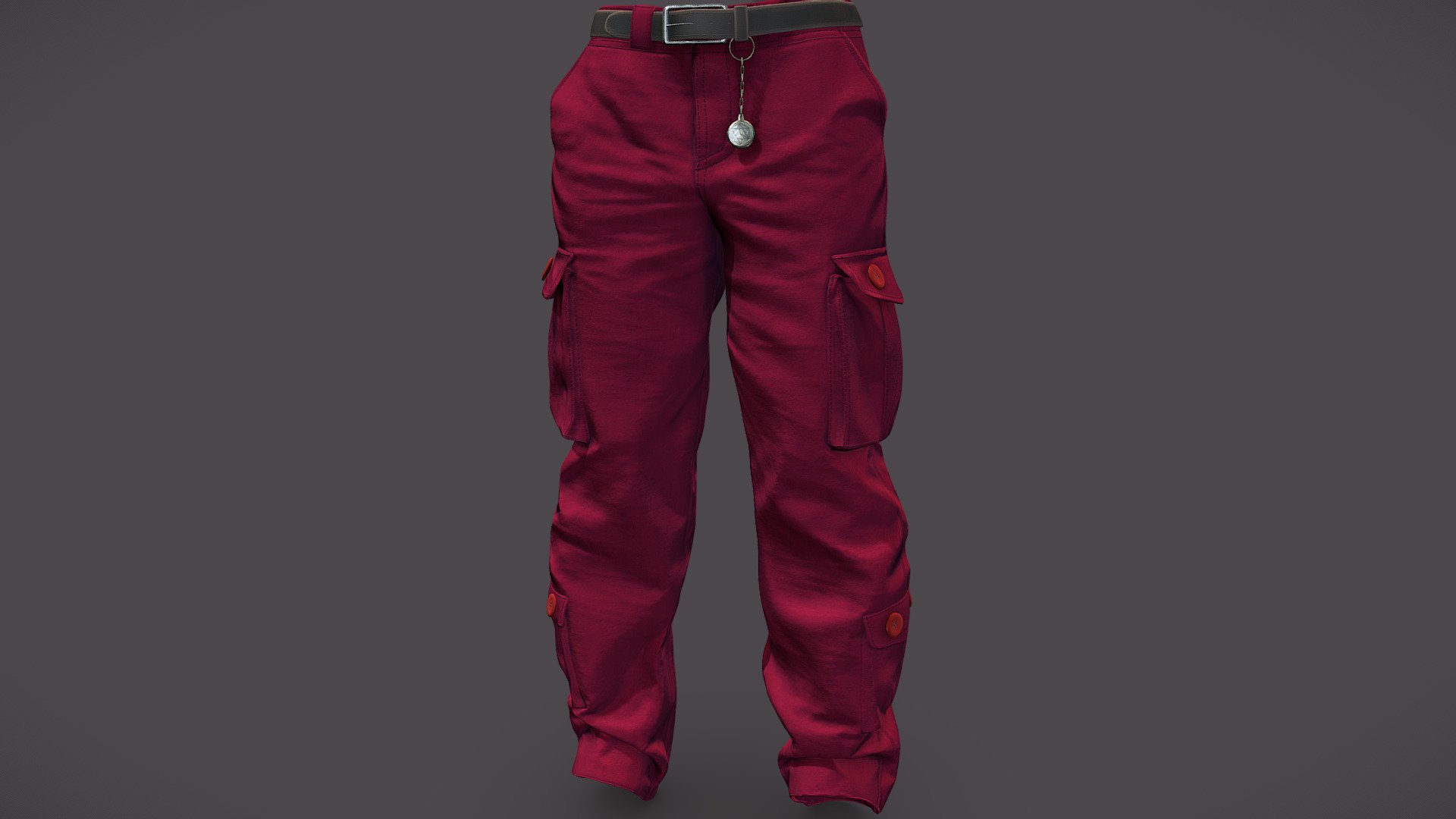 Female Red Baggy Cargo Pants - Buy Royalty Free 3D model by 3dia ...