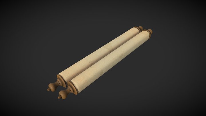 Rolled Scroll 3D Model