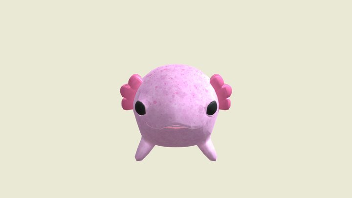 Axolotl Model - Updated Textures 3D Model