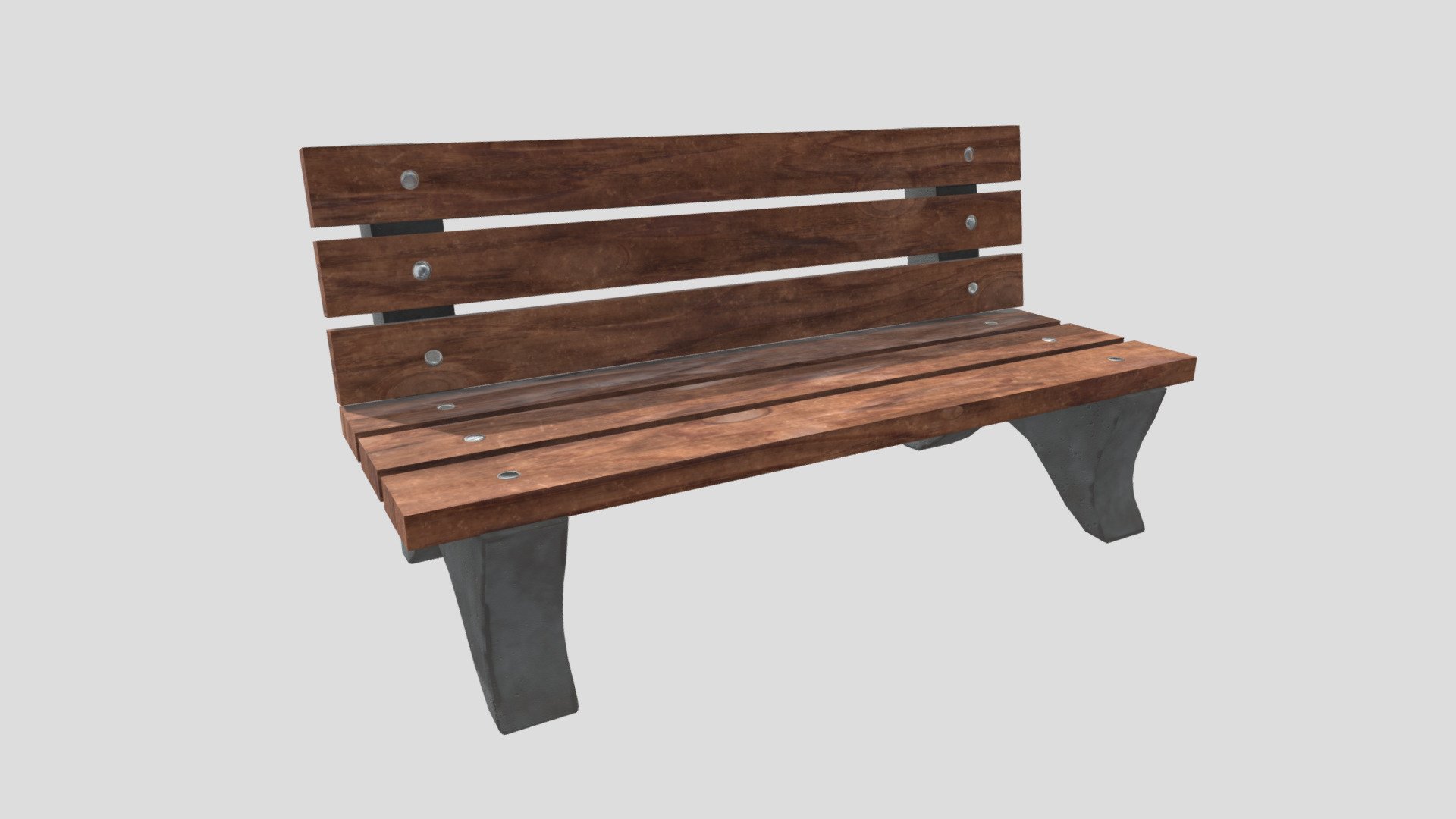 Park bench (Game ready) Download Free 3D model by PT34 [fd4d821