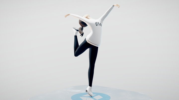 Figure skater 3D Model