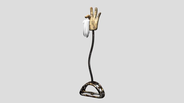 Foot-Operated Toilet Paper Applicator 3D Model