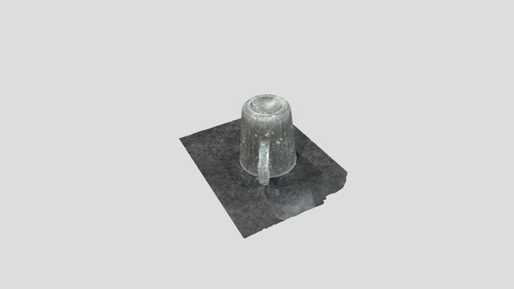 3D model: glass cup with flour cover 3D Model
