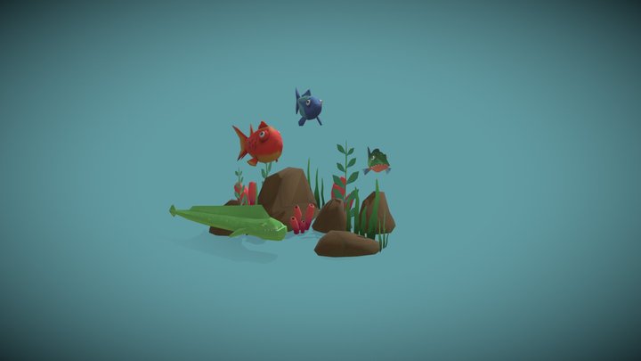Low-poly fish 3D Model
