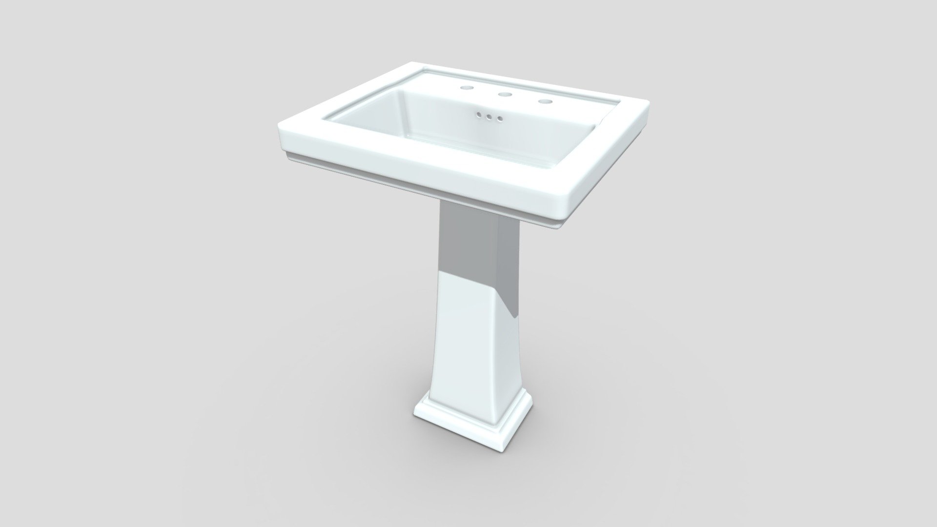 Signature Hardware Keywest Pedestal Sink 3D model by 3DHomeStore
