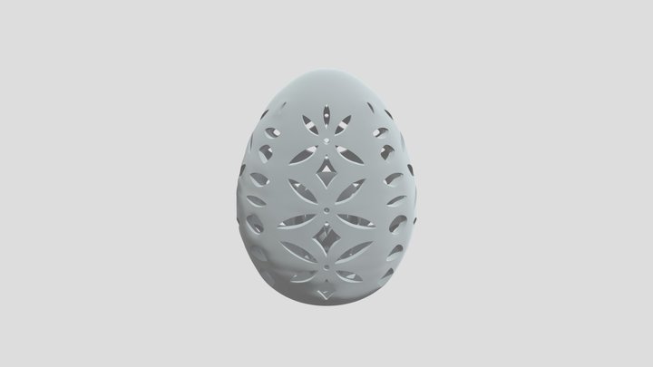 Floral Egg Lantern 3D Model