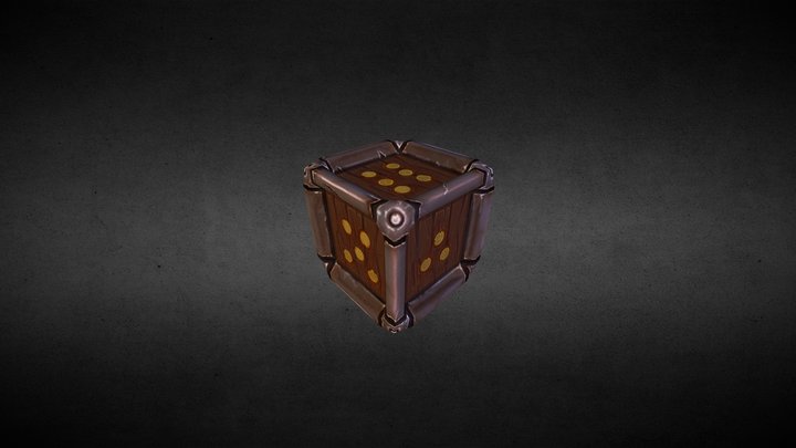 Hand painted fantasy d6 3D Model