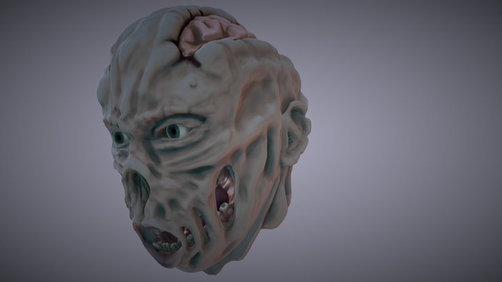 Zombie Head - 2e Year Game Design 3D Model