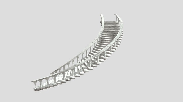 Escaleras espirales de marmol 3D Model