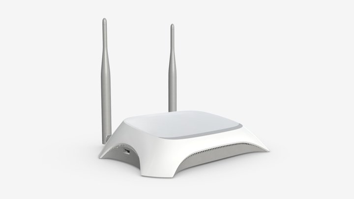 Dual band wireless router 3G-4G 3D Model