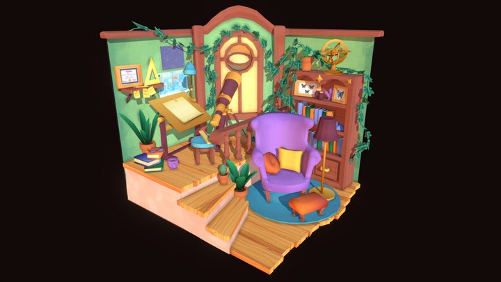 DAE Crib - Small Observatory Office 3D Model