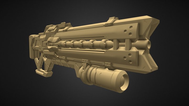 Overwatch - Soldier 76 Pulse Rifle (HighPoly) 3D Model