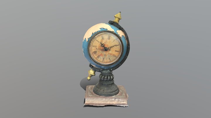 Globe Clock 3D Model