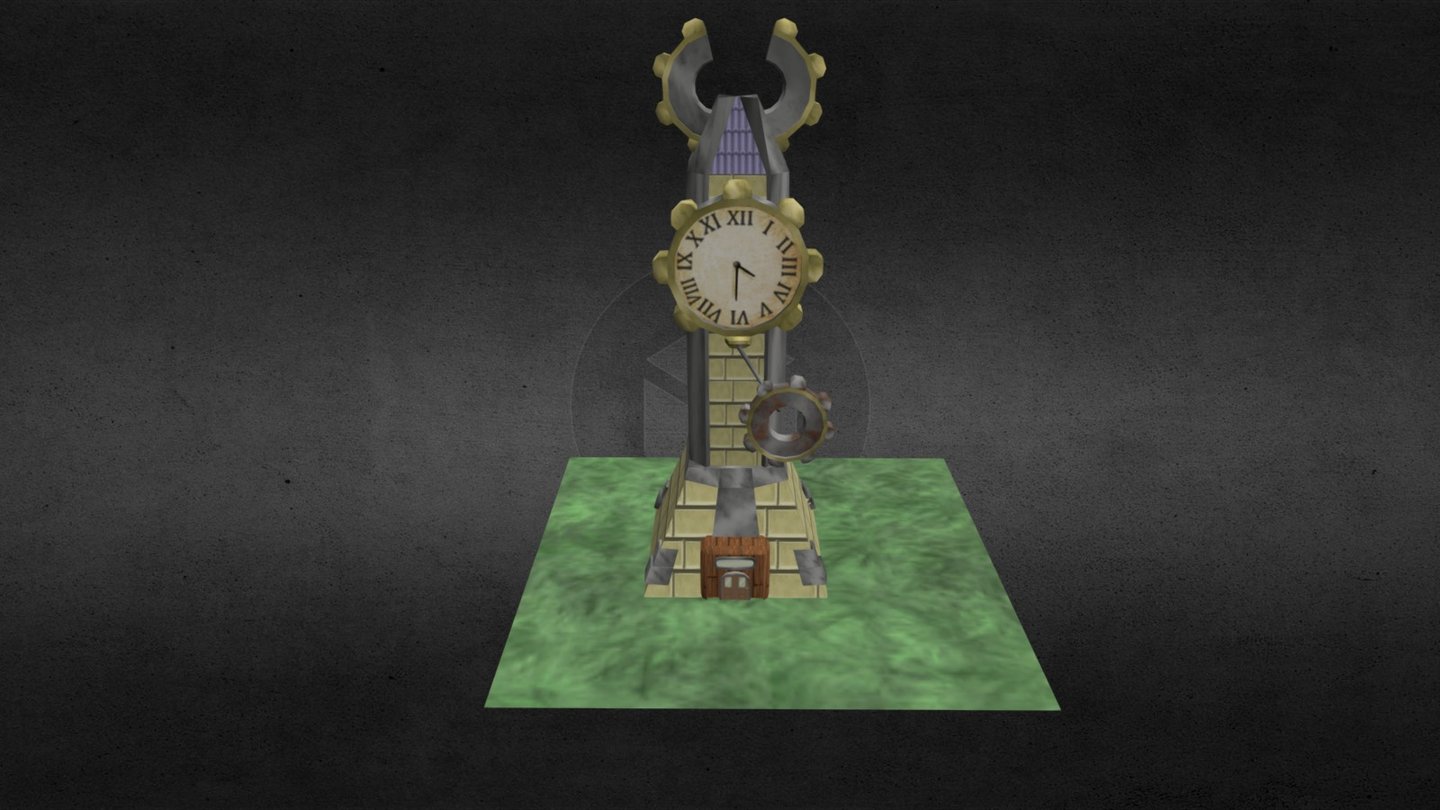 Steamborne Clock Tower [Student Project] 3D model by kieranmurphy