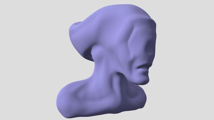 Eyeless Alien 3D Model