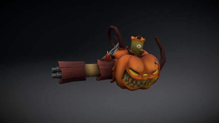 gatling halloween 3D Model