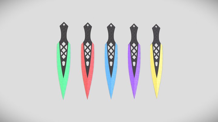 Throwing knives 3D Model